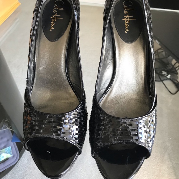 Colehaan tiana Air OT pump black patent with weave - Picture 3 of 6